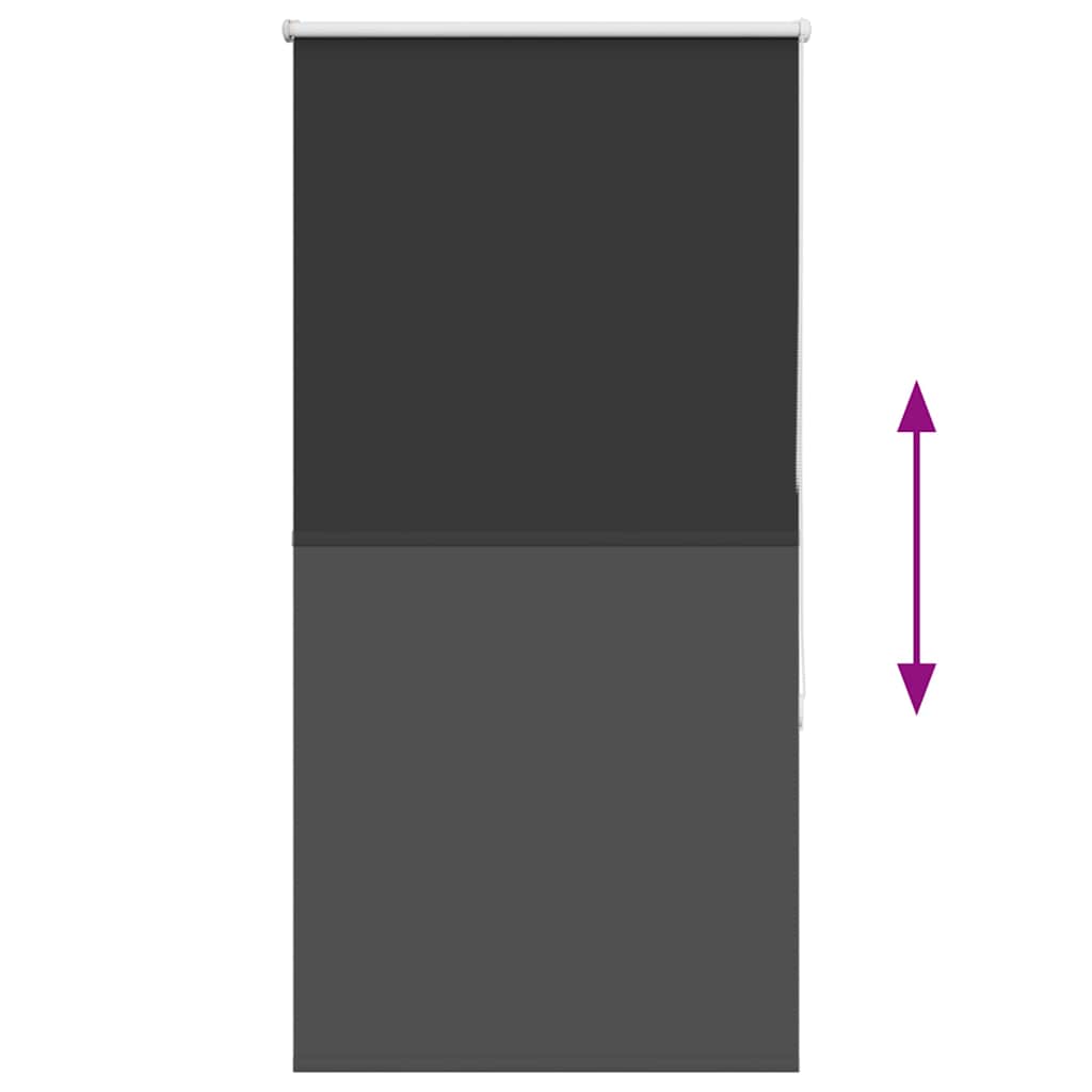 Roller Blind Blackout Black 75x150 cm Fabric Width 70.7 cm Polyester