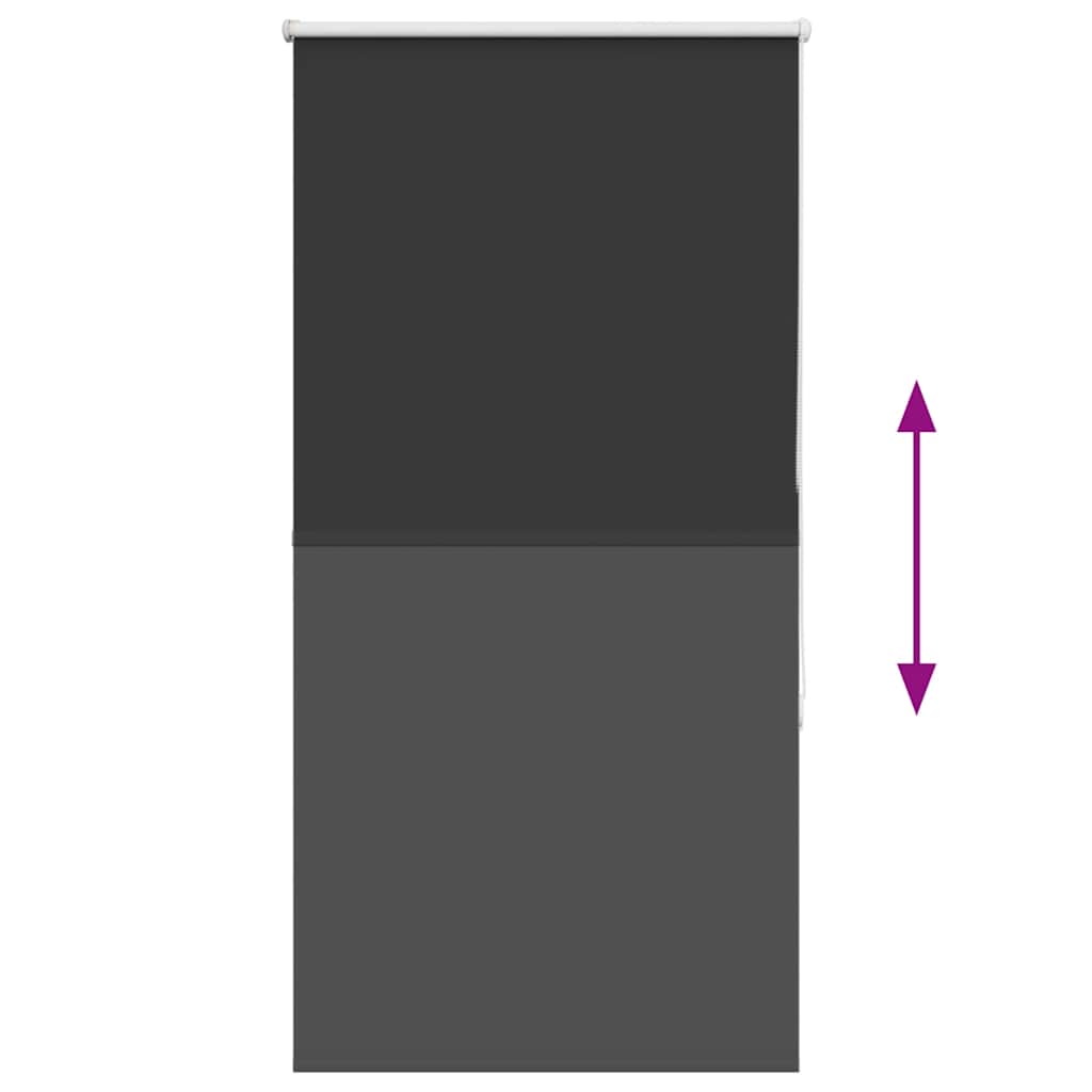 Roller Blind Blackout Black 80x175 cm Fabric Width 75.7 cm Polyester