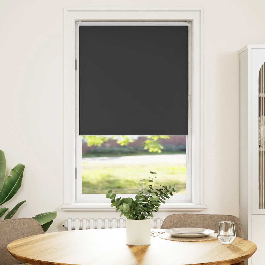 Roller Blind Blackout Black 85x175 cm Fabric Width 80.7 cm Polyester