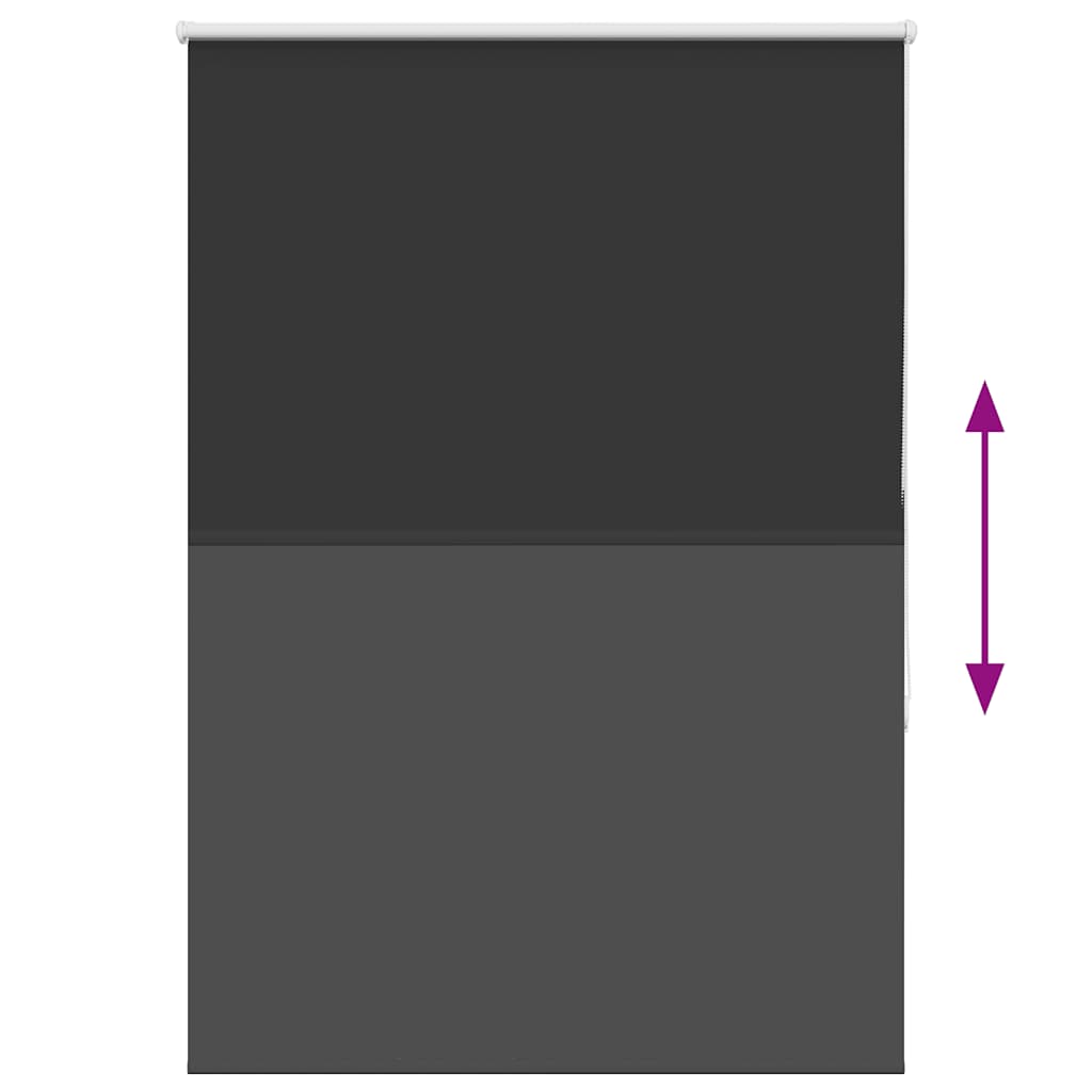 Roller Blind Blackout Black 110x175 cm Fabric Width 105.7 cm Polyester