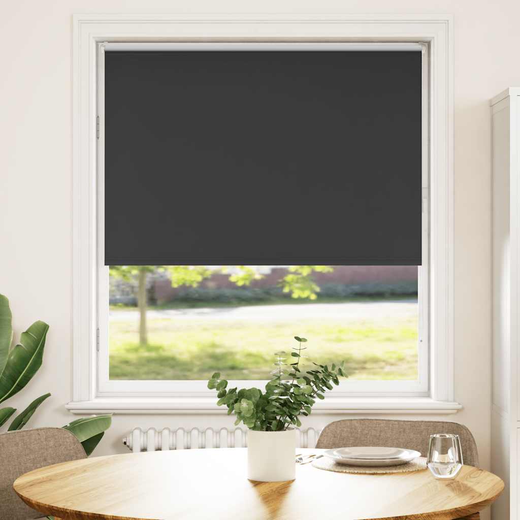 Roller Blind Blackout Black 115x175 cm Fabric Width 110.7 cm Polyester