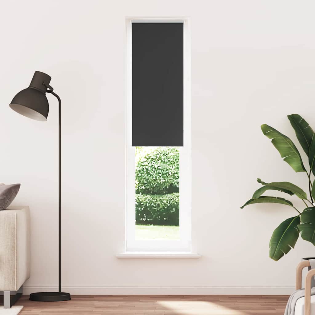 Roller Blind Blackout Black 60x210 cm Fabric Width 55.7 cm Polyester