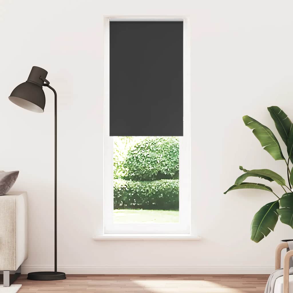 Roller Blind Blackout Black 65x210 cm Fabric Width 60.7 cm Polyester