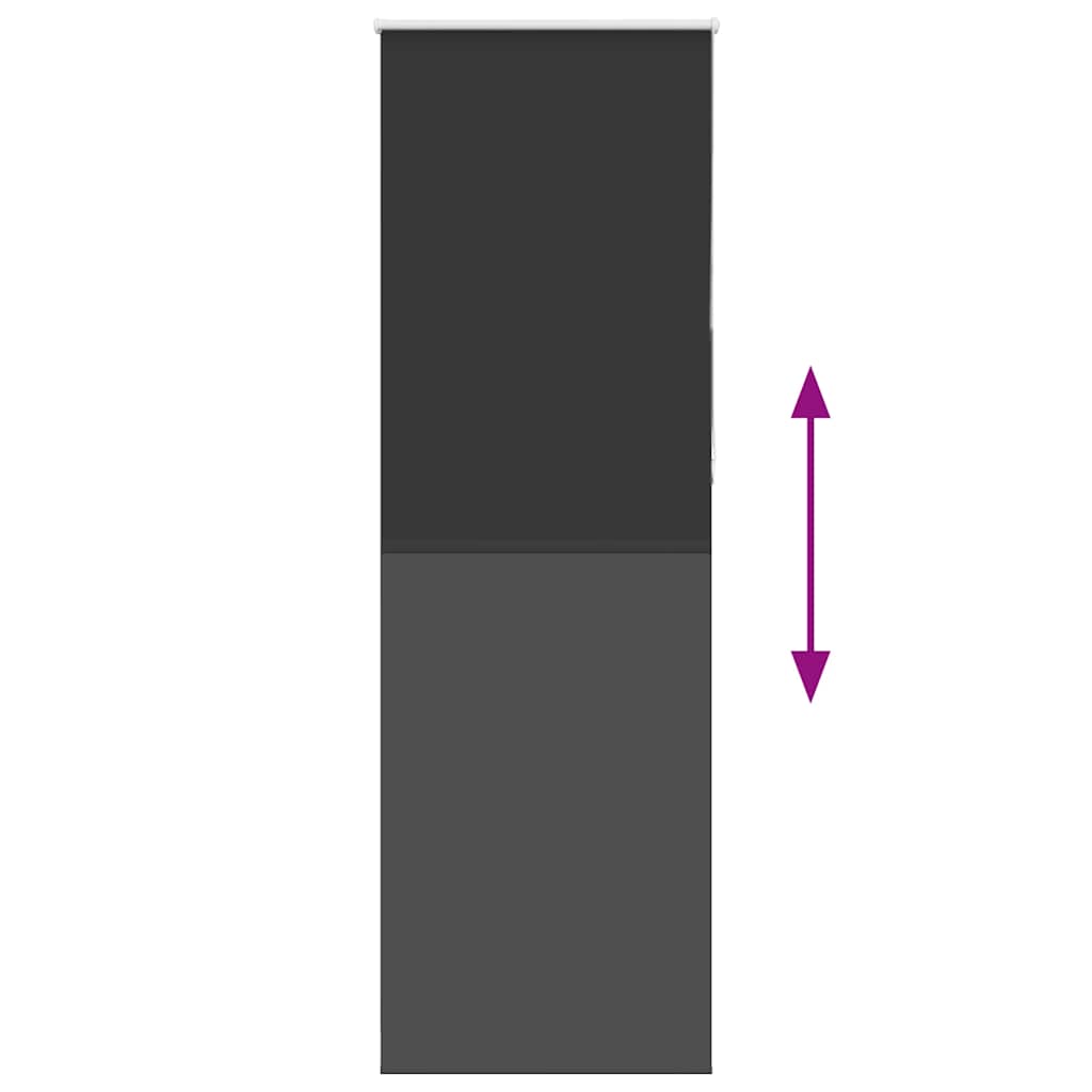 Roller Blind Blackout Black 75x210 cm Fabric Width 70.7 cm Polyester