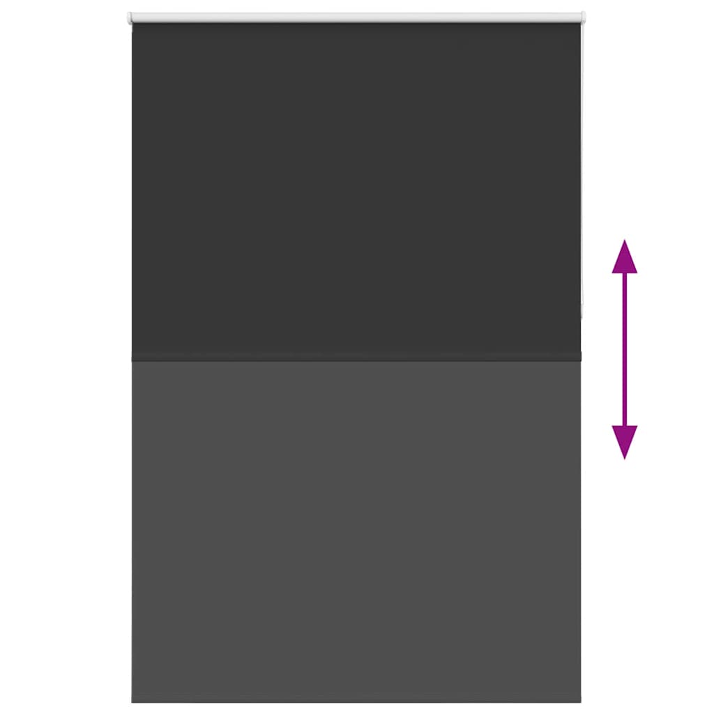 Roller Blind Blackout Black 160x210 cm Fabric Width 156.6 cm Polyester