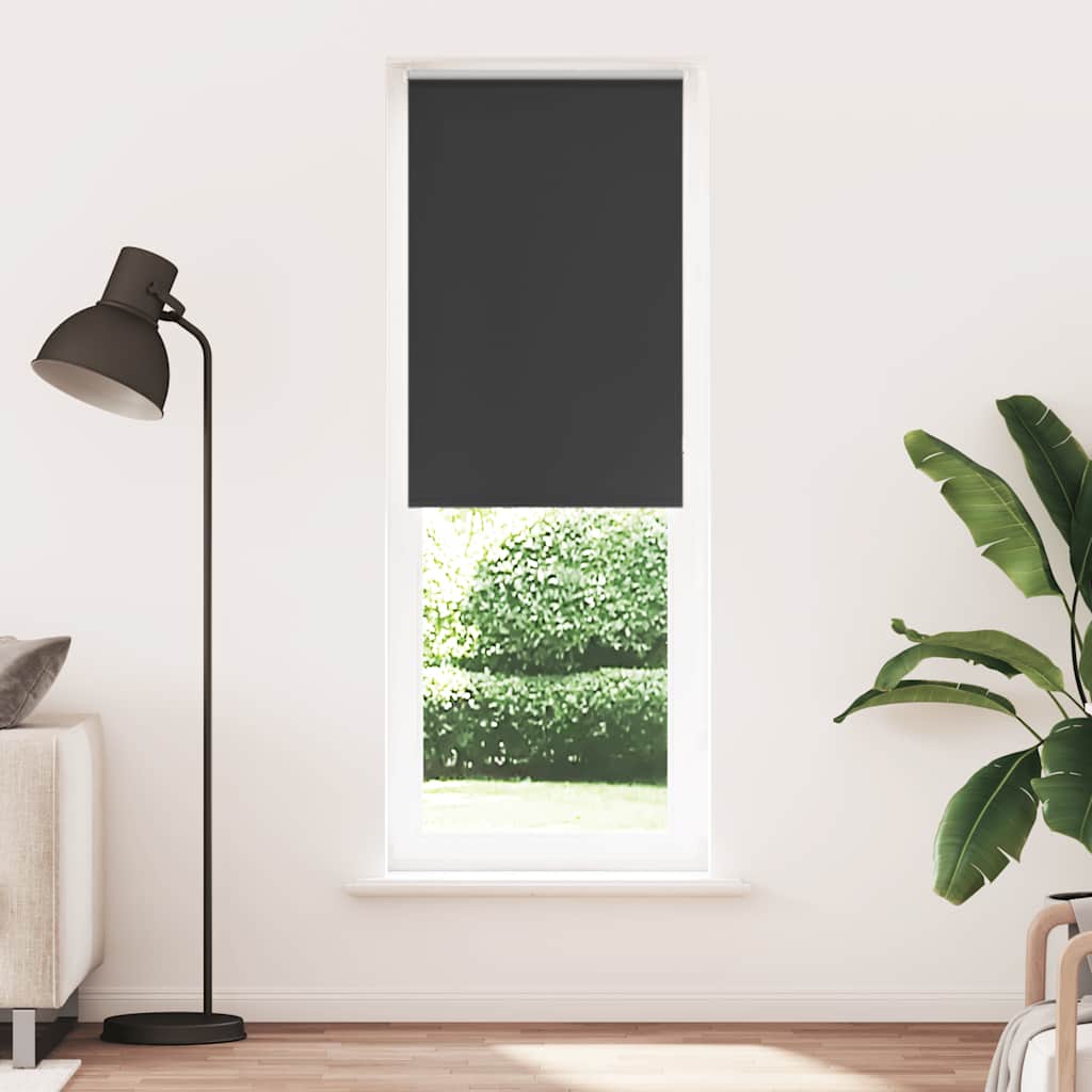 Roller Blind Blackout Black 65x230 cm Fabric Width 60.7 cm Polyester