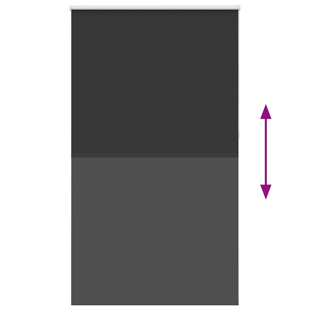 Roller Blind Blackout Black 120x230 cm Fabric Width 116.6 cm Polyester