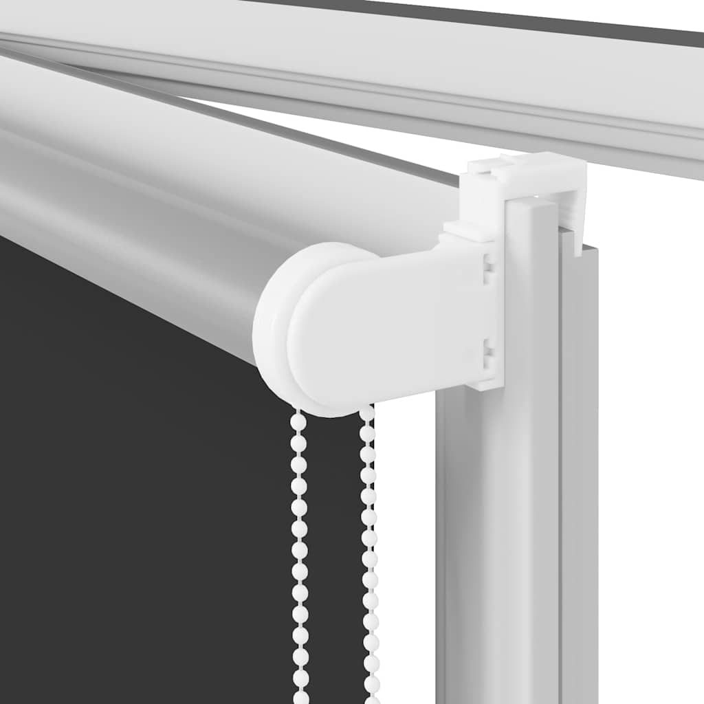 Roller Blind Blackout Black 125x230 cm Fabric Width 121.6 cm Polyester