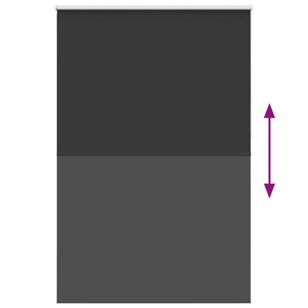 Roller Blind Blackout Black 155x230 cm Fabric Width 151.6 cm Polyester