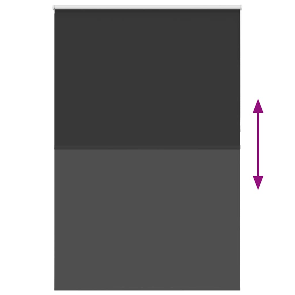 Roller Blind Blackout Black 165x230 cm Fabric Width 161.6 cm Polyester