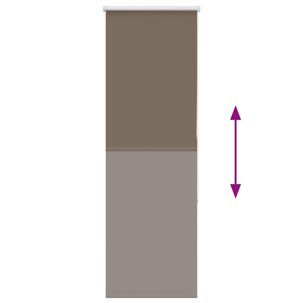 Roller Blind Blackout Coffee 45x130 cm Fabric Width 40.7 cm Polyester