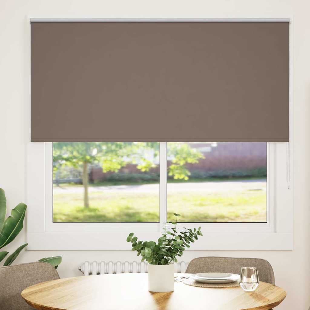 Roller Blind Blackout Coffee 150x130 cm Fabric Width 146.6 cm Polyester