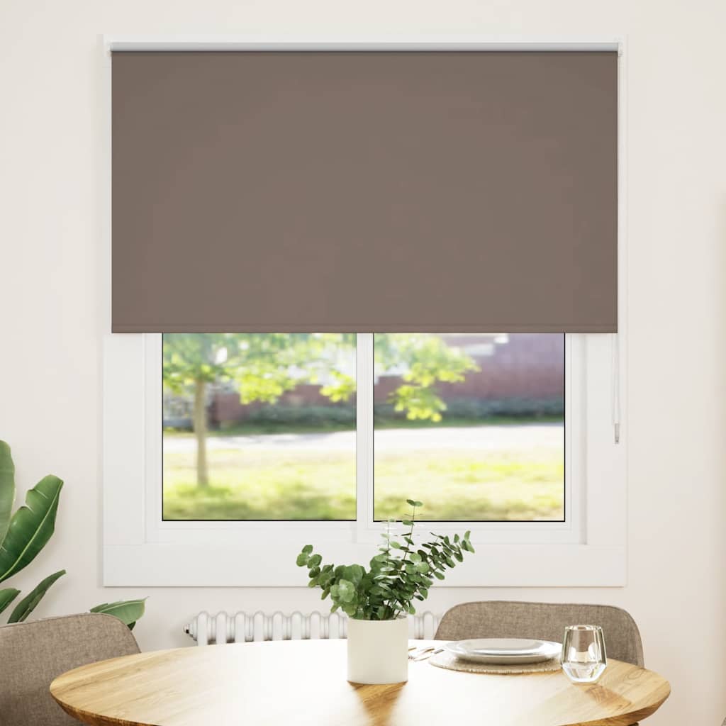 Roller Blind Blackout Coffee 135x150 cm Fabric Width 131.6 cm Polyester