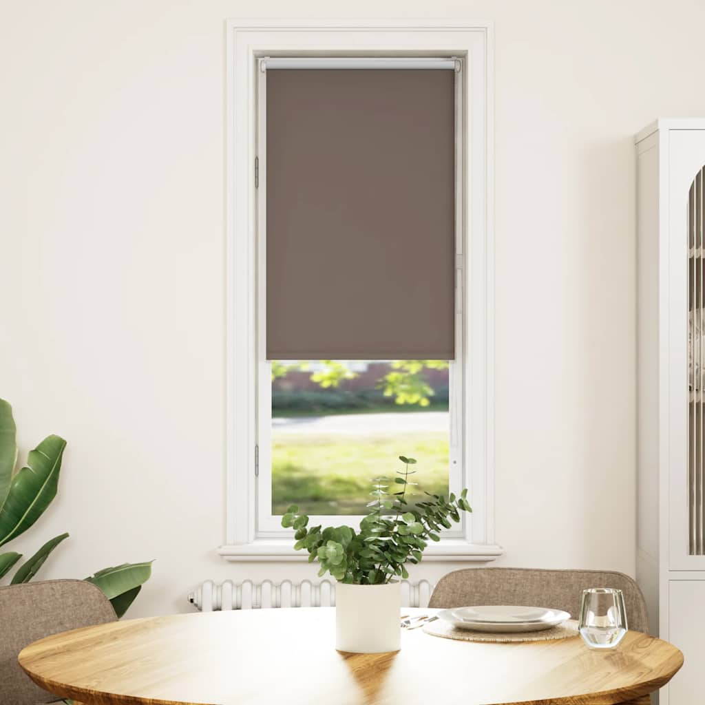 Roller Blind Blackout Coffee 45x175 cm Fabric Width 40.7 cm Polyester
