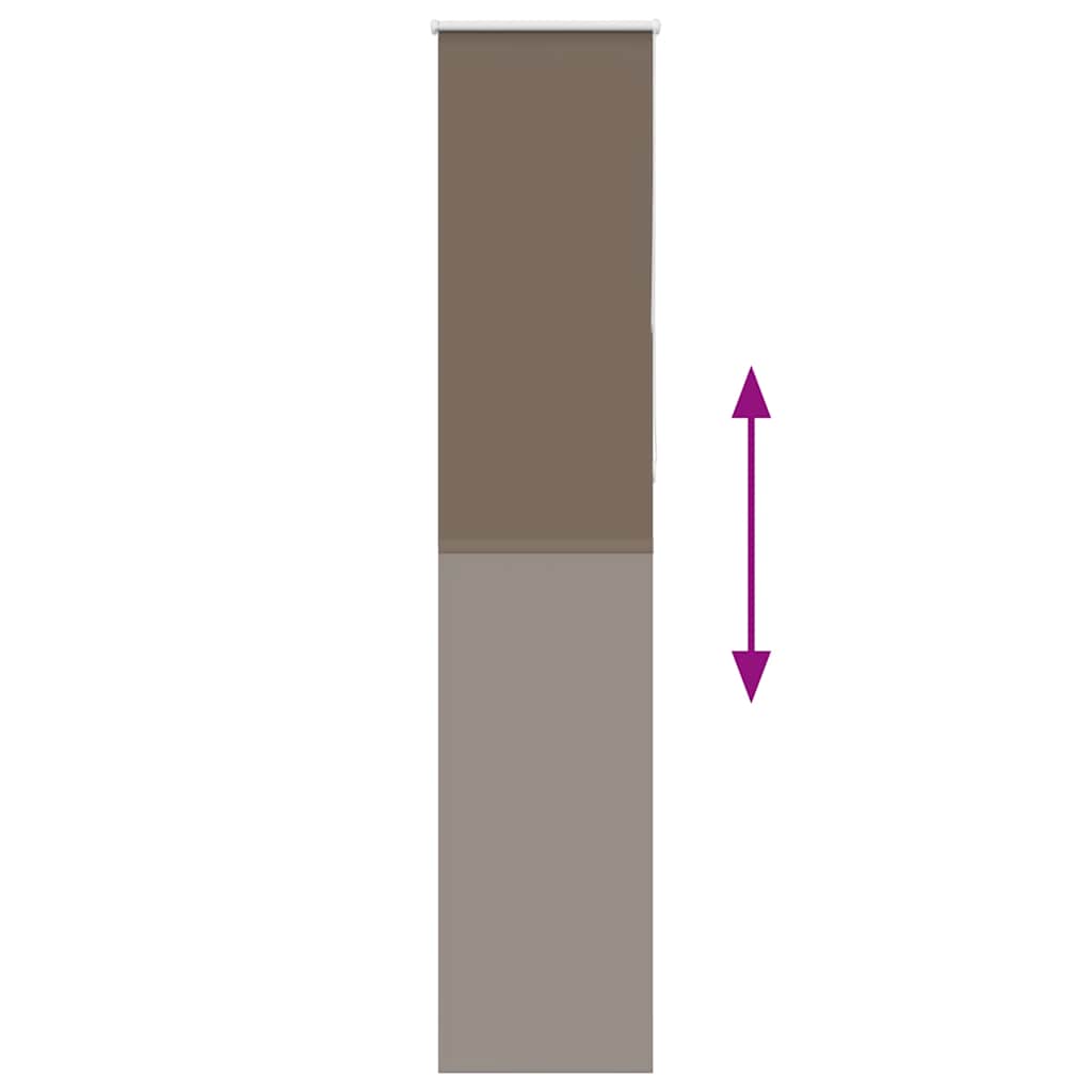 Roller Blind Blackout Coffee 40x210 cm Fabric Width 35.7 cm Polyester