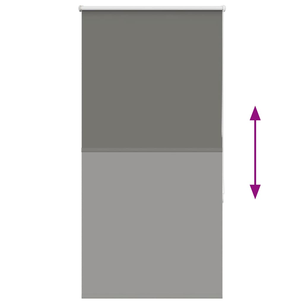 Roller Blind Blackout Grey 80x130 cm Fabric Width 75.7 cm Polyester