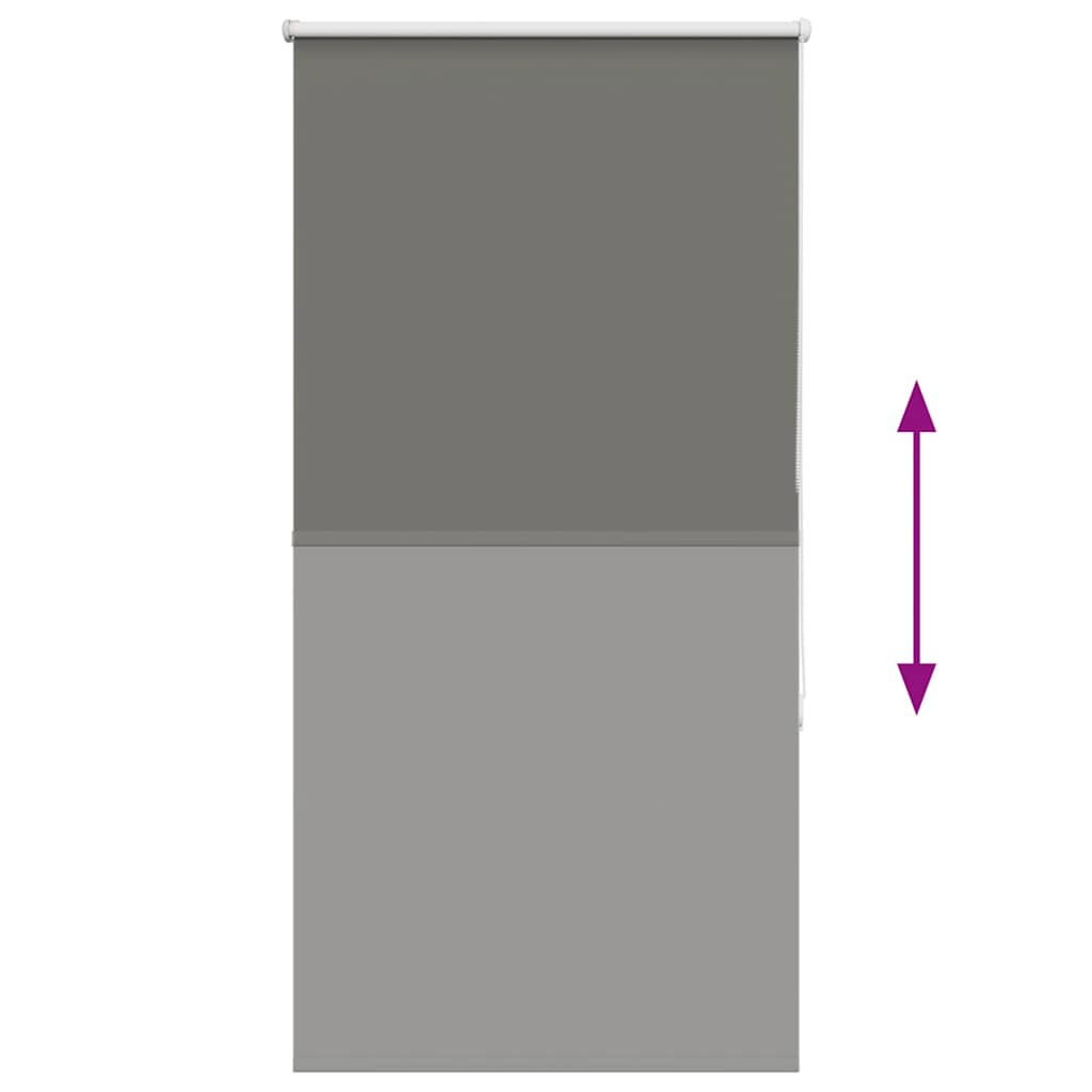 Roller Blind Blackout Grey 85x130 cm Fabric Width 80.7 cm Polyester