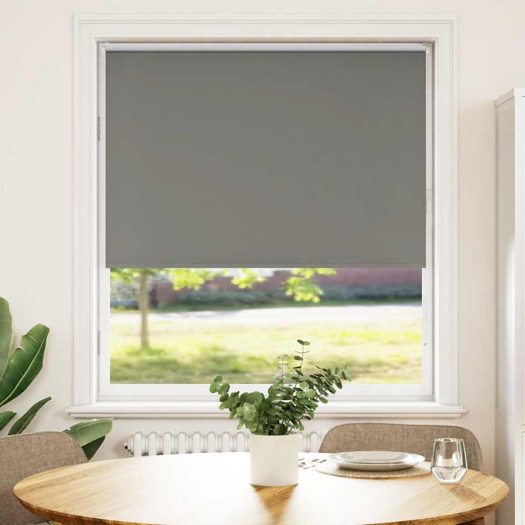Roller Blind Blackout Grey 95x150 cm Fabric Width 90.7 cm Polyester