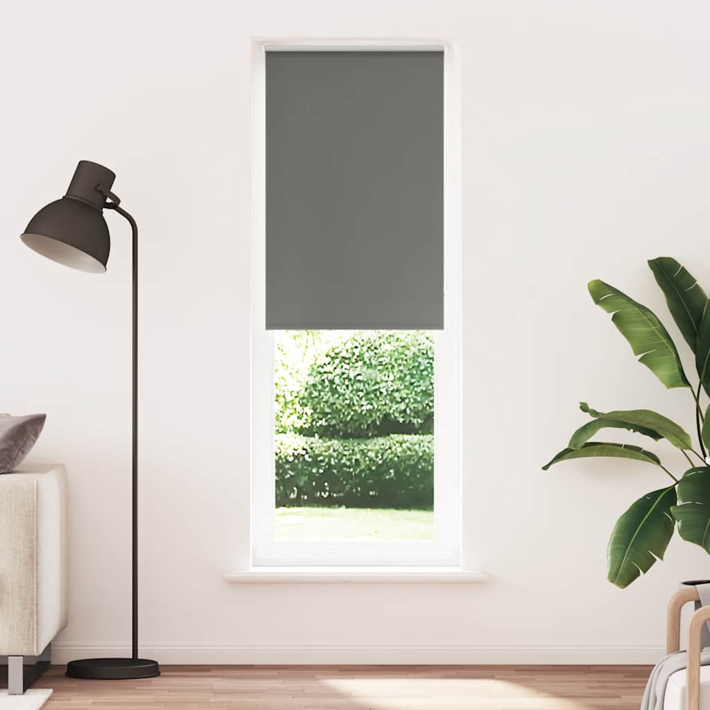 Roller Blind Blackout Grey 80x210 cm Fabric Width 75.7 cm Polyester