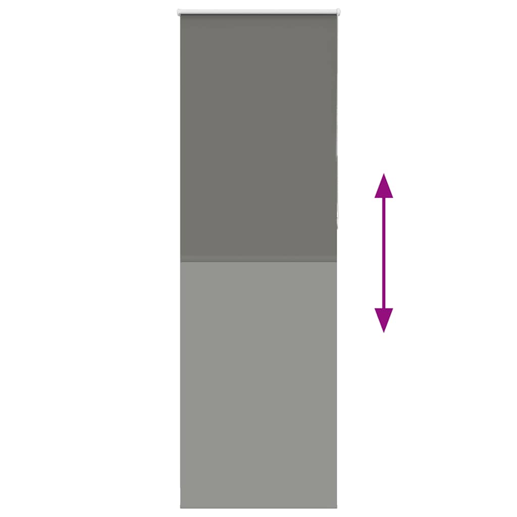 Roller Blind Blackout Grey 80x210 cm Fabric Width 75.7 cm Polyester