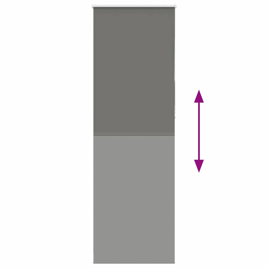 Roller Blind Blackout Grey 85x210 cm Fabric Width 80.7 cm Polyester