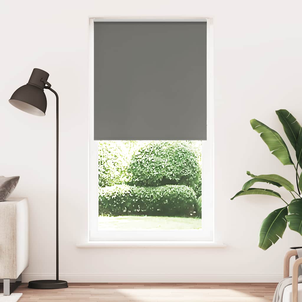 Roller Blind Blackout Grey 95x210 cm Fabric Width 90.7 cm Polyester