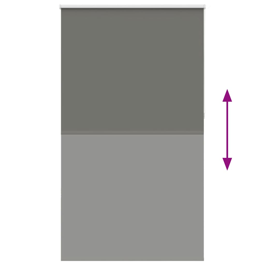 Roller Blind Blackout Grey 120x210 cm Fabric Width 116.6 cm Polyester