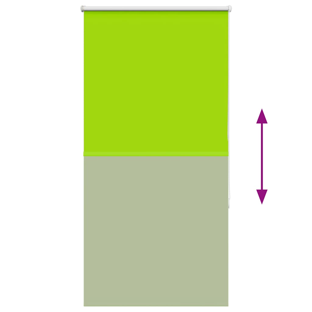 Roller Blind Blackout Leaves Green 80x130 cm Fabric Width 75.7 cm Polyester