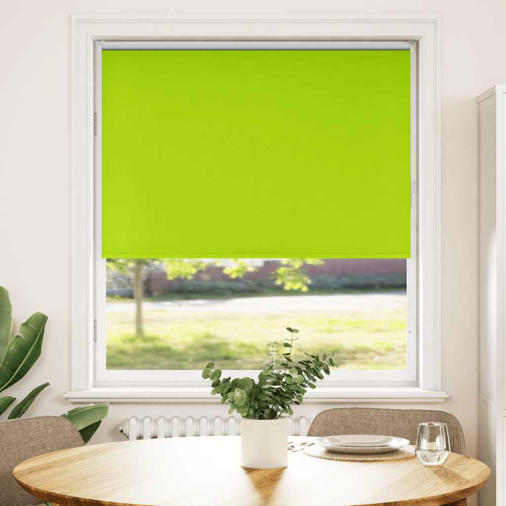 Roller Blind Blackout Leaves Green 105x130 cm Fabric Width 100.7 cm Polyester