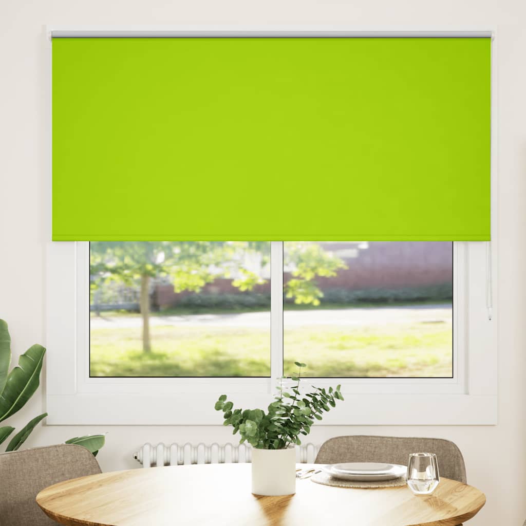 Roller Blind Blackout Leaves Green 150x130 cm Fabric Width 146.6 cm Polyester