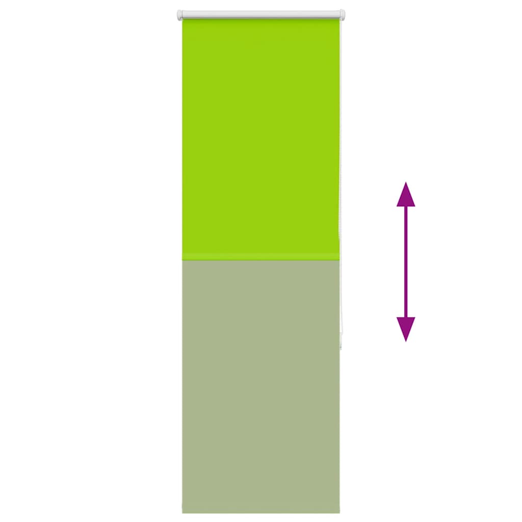 Roller Blind Blackout Leaves Green 40x150 cm Fabric Width 35.7 cm Polyester