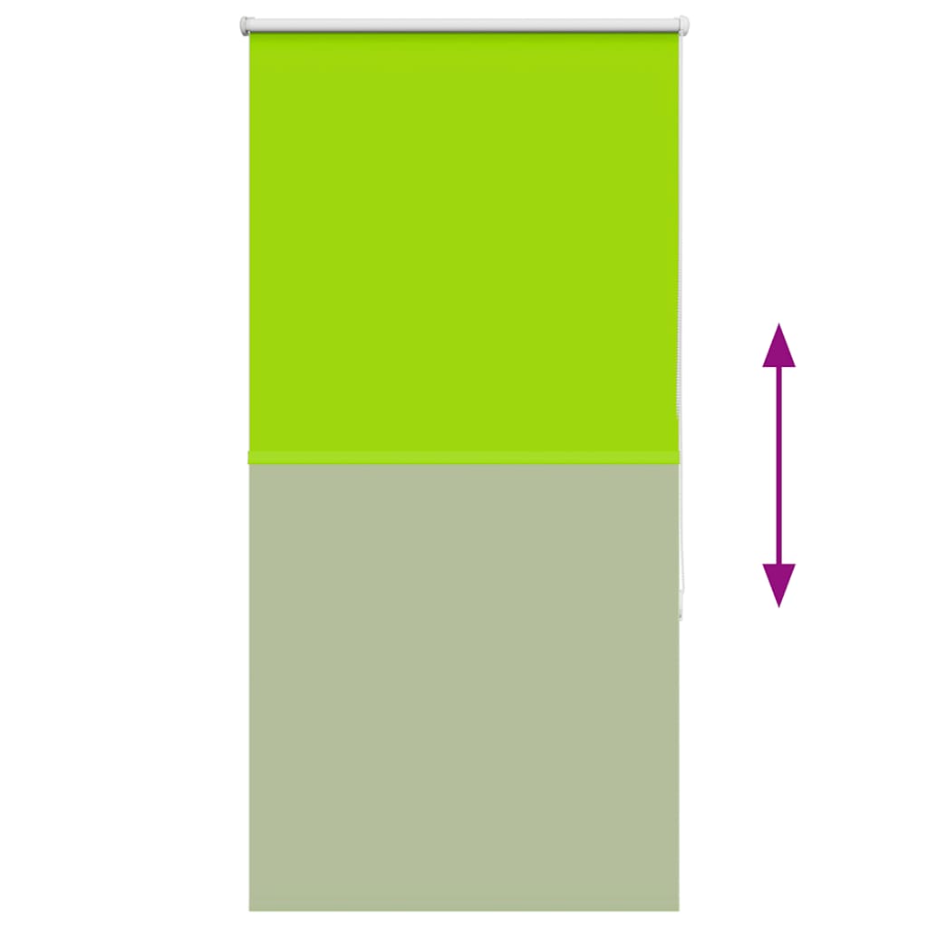 Roller Blind Blackout Leaves Green 80x150 cm Fabric Width 75.7 cm Polyester