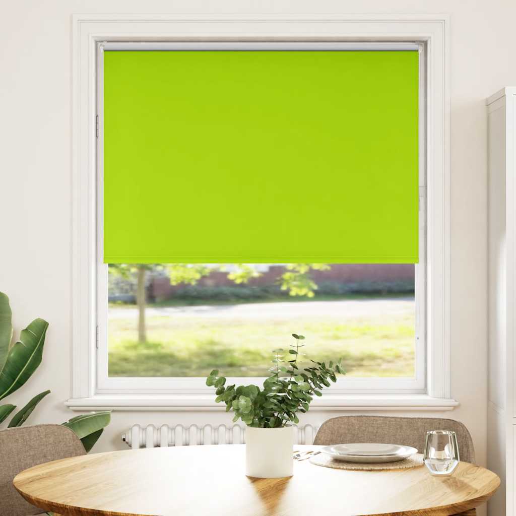Roller Blind Blackout Leaves Green 95x150 cm Fabric Width 90.7 cm Polyester
