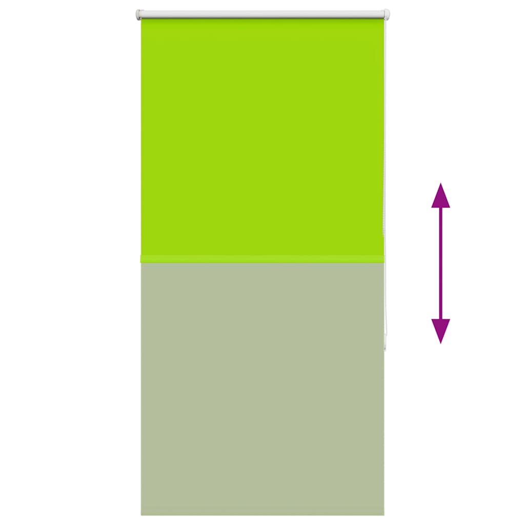 Roller Blind Blackout Leaves Green 80x175 cm Fabric Width 75.7 cm Polyester