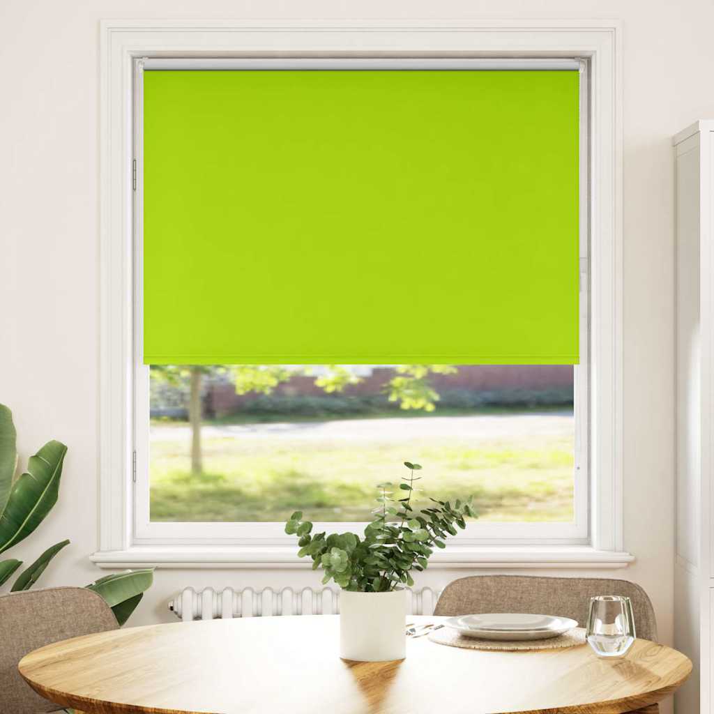 Roller Blind Blackout Leaves Green 105x175 cm Fabric Width 100.7 cm Polyester