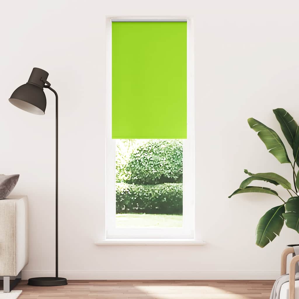 Roller Blind Blackout Leaves Green 85x210 cm Fabric Width 80.7 cm Polyester