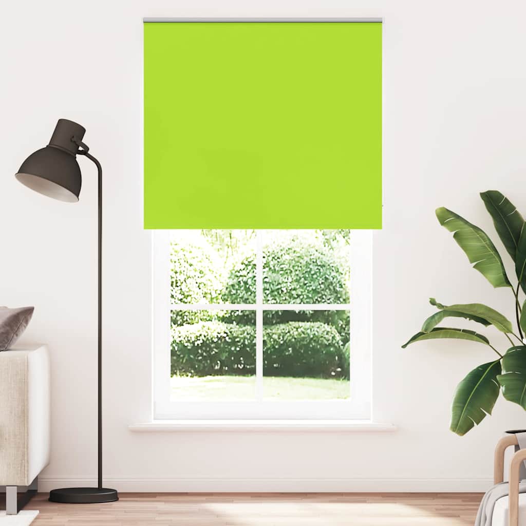 Roller Blind Blackout Leaves Green 120x210 cm Fabric Width 116.6 cm Polyester