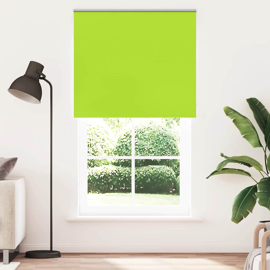 Roller Blind Blackout Leaves Green 135x210 cm Fabric Width 131.6 cm Polyester