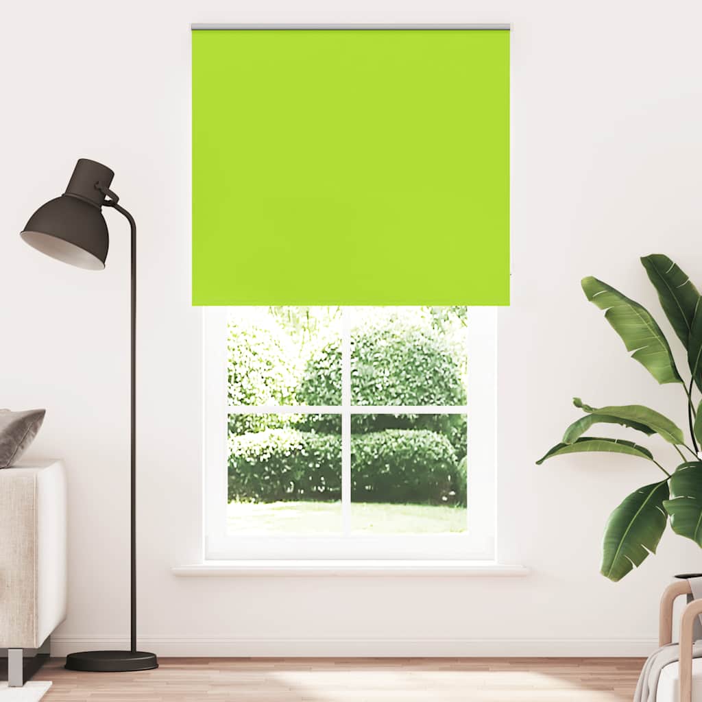 Roller Blind Blackout Leaves Green 140x210 cm Fabric Width 136.6 cm Polyester
