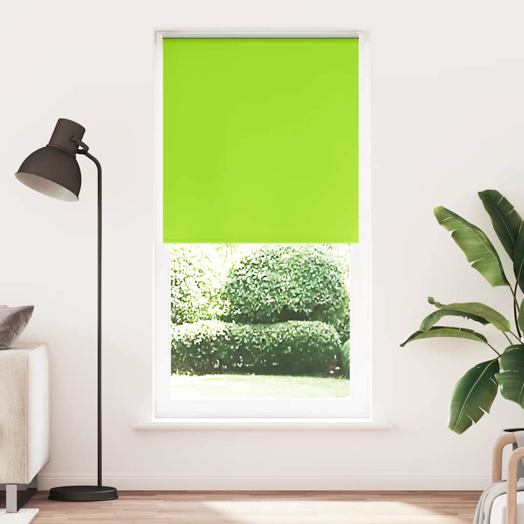 Roller Blind Blackout Leaves Green 95x230 cm Fabric Width 90.7 cm Polyester