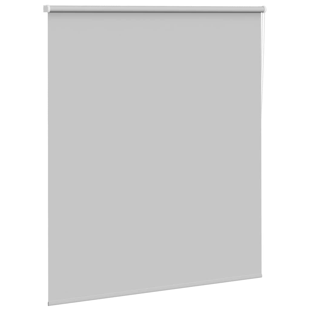 Roller Blind Blackout Light Grey 140x130 cm Fabric Width 136.6 cm Polyester