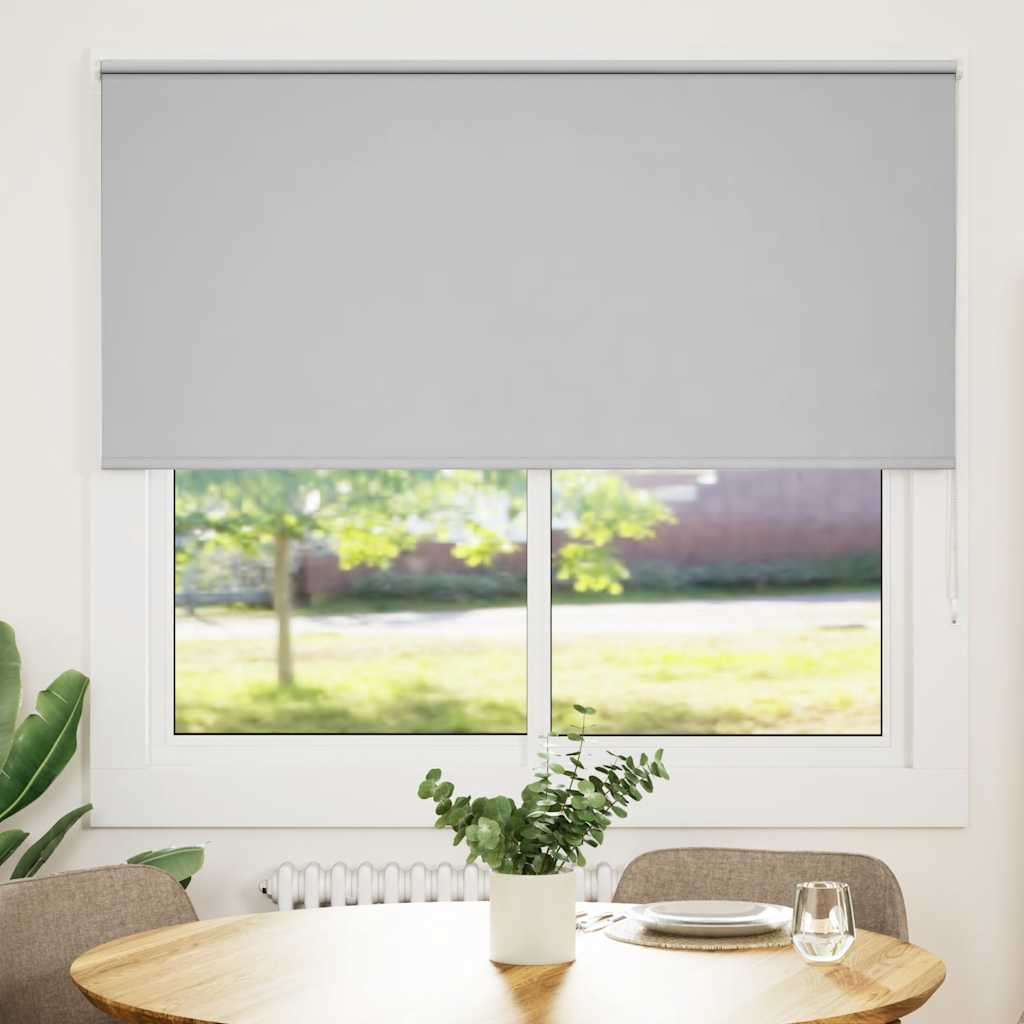 Roller Blind Blackout Light Grey 160x130 cm Fabric Width 156.6 cm Polyester