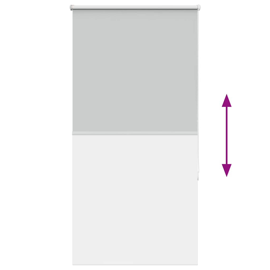 Roller Blind Blackout Light Grey 80x150 cm Fabric Width 75.7 cm Polyester