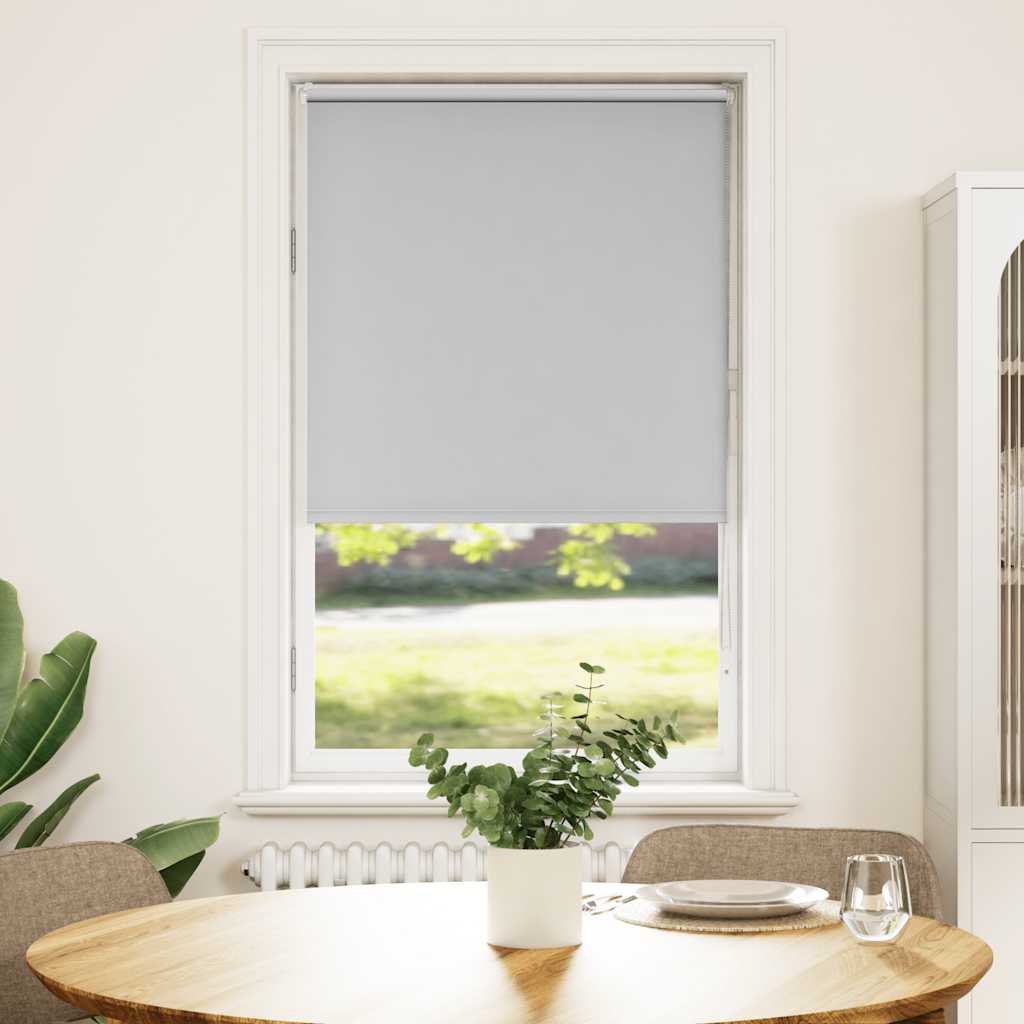 Roller Blind Blackout Light Grey 80x175 cm Fabric Width 75.7 cm Polyester