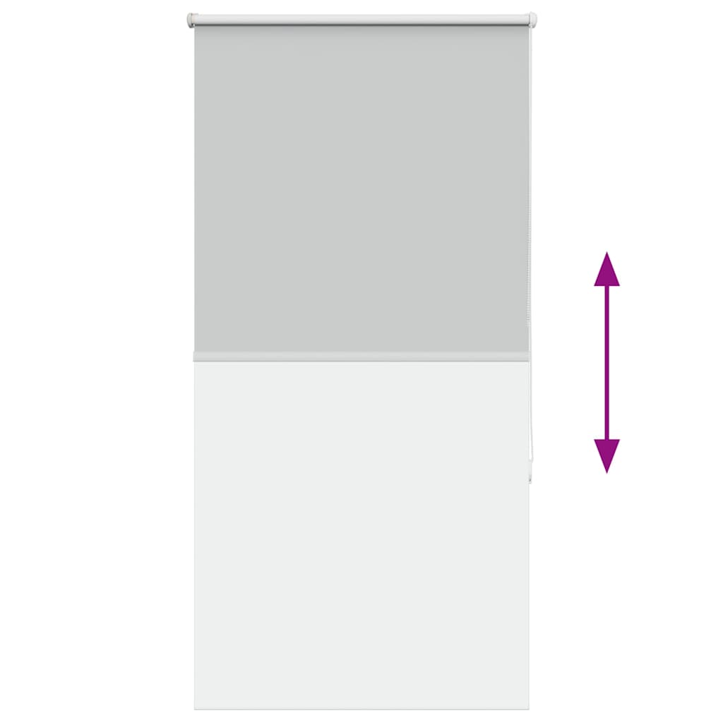 Roller Blind Blackout Light Grey 80x175 cm Fabric Width 75.7 cm Polyester