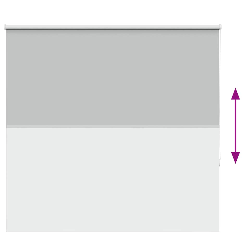 Roller Blind Blackout Light Grey 150x175 cm Fabric Width 146.6 cm Polyester