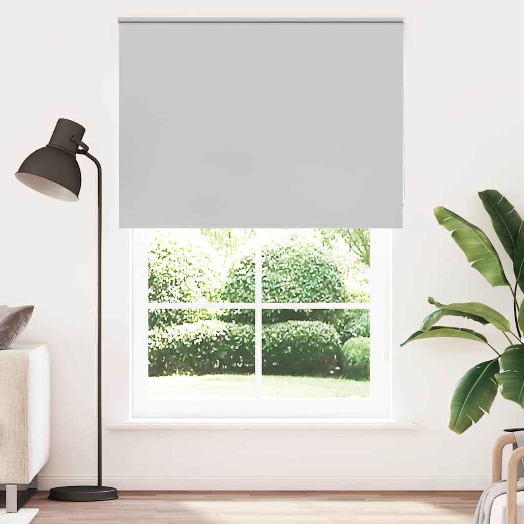 Roller Blind Blackout Light Grey 150x210 cm Fabric Width 146.6 cm Polyester