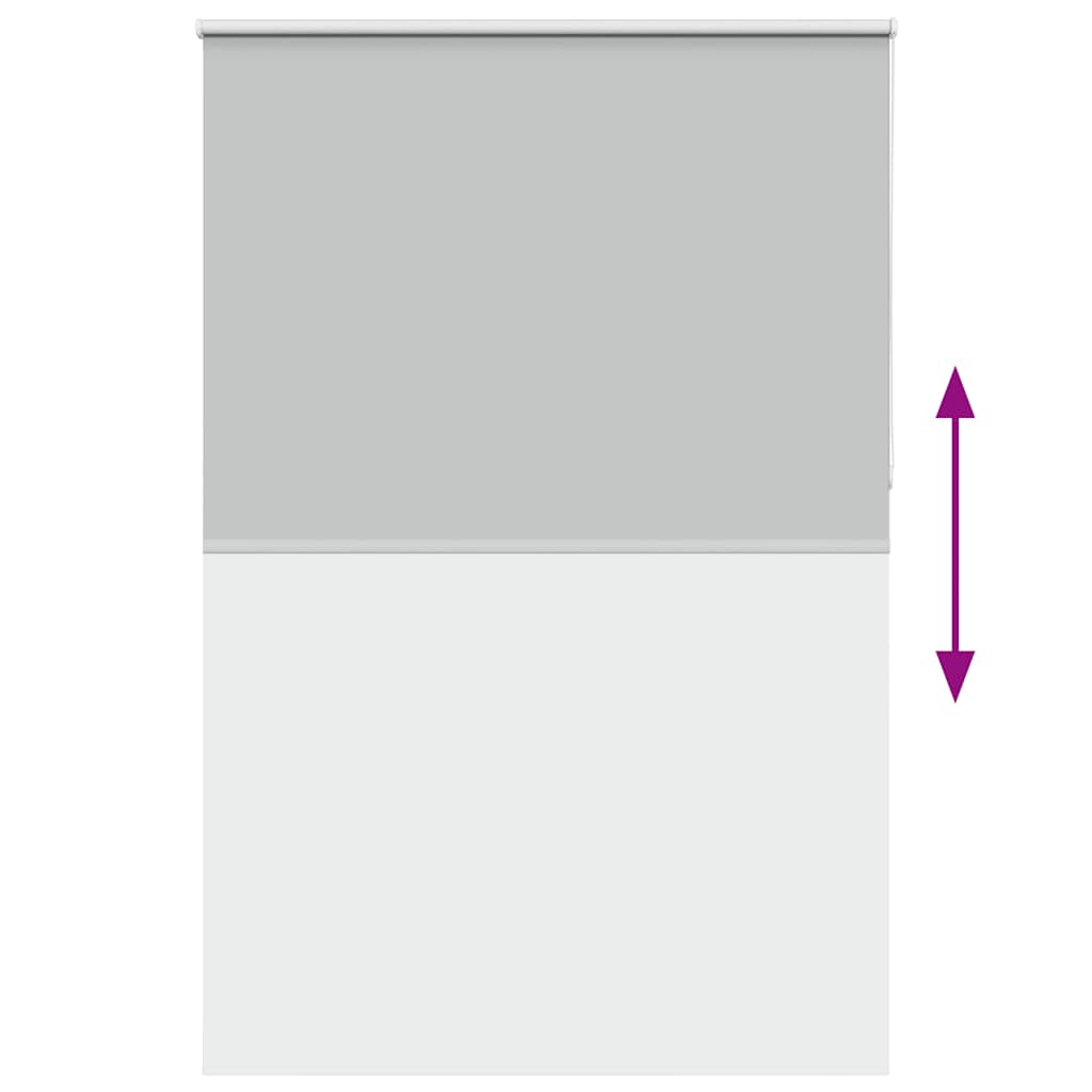 Roller Blind Blackout Light Grey 150x210 cm Fabric Width 146.6 cm Polyester