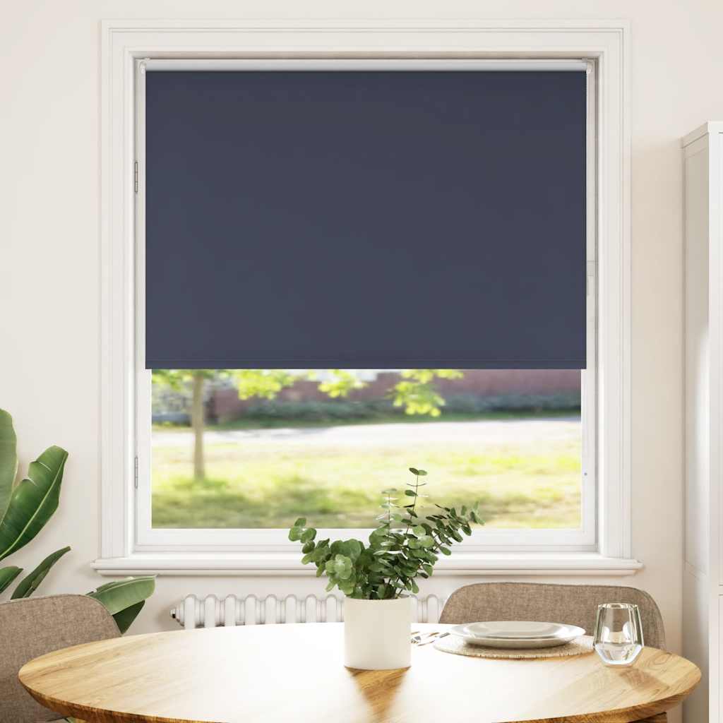 Roller Blind Blackout Marine 90x150 cm Fabric Width 85.7 cm Polyester