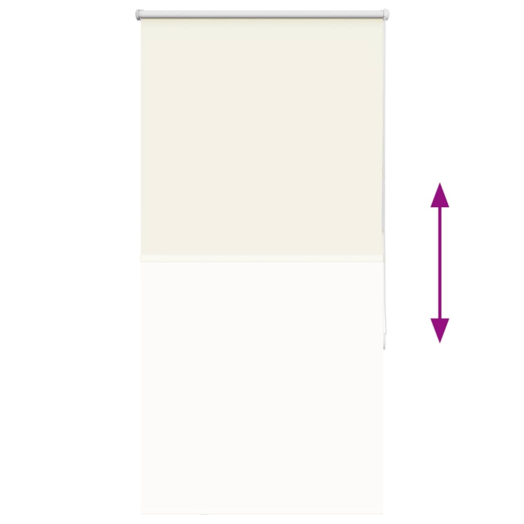 Roller Blind Blackout Off White 85x175 cm Fabric Width 80.7 cm Polyester